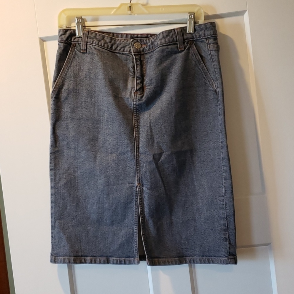 J Crew denim pencil skirt